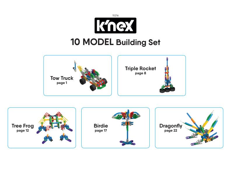 10 Model Set Alt 15216 K'NEX manual