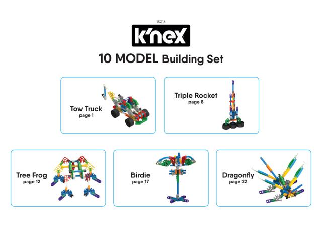 10 Model Set Alt 15216 K'NEX manual