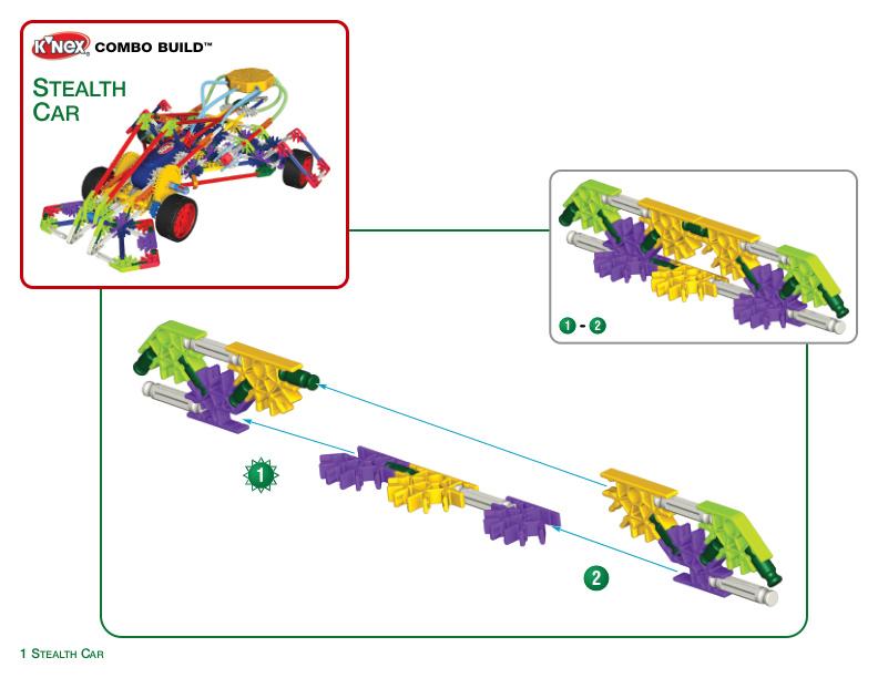 13065 15115 SteAlth Car K'NEX manual