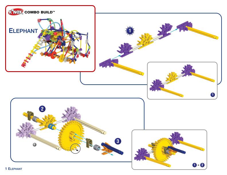 12056 13076 Elephant K'NEX manual