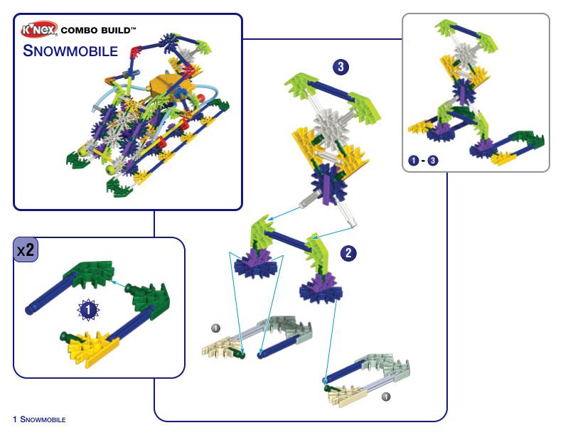 12056 13065 Snowmobile K'NEX manual