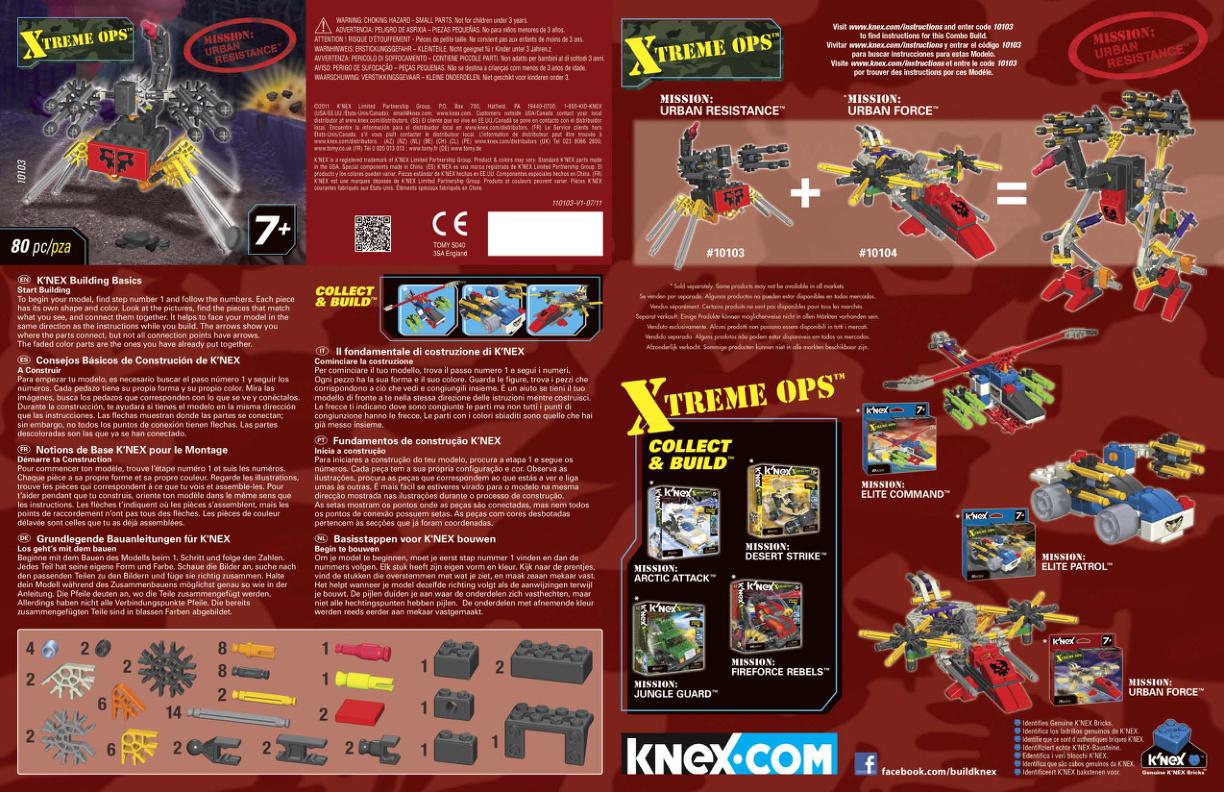 Urban Resistence 10103 K'NEX manual