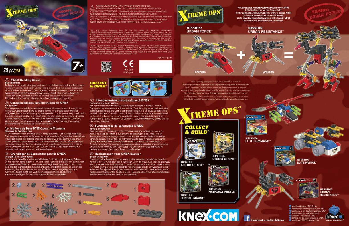 Urban Force 10104 K'NEX manual