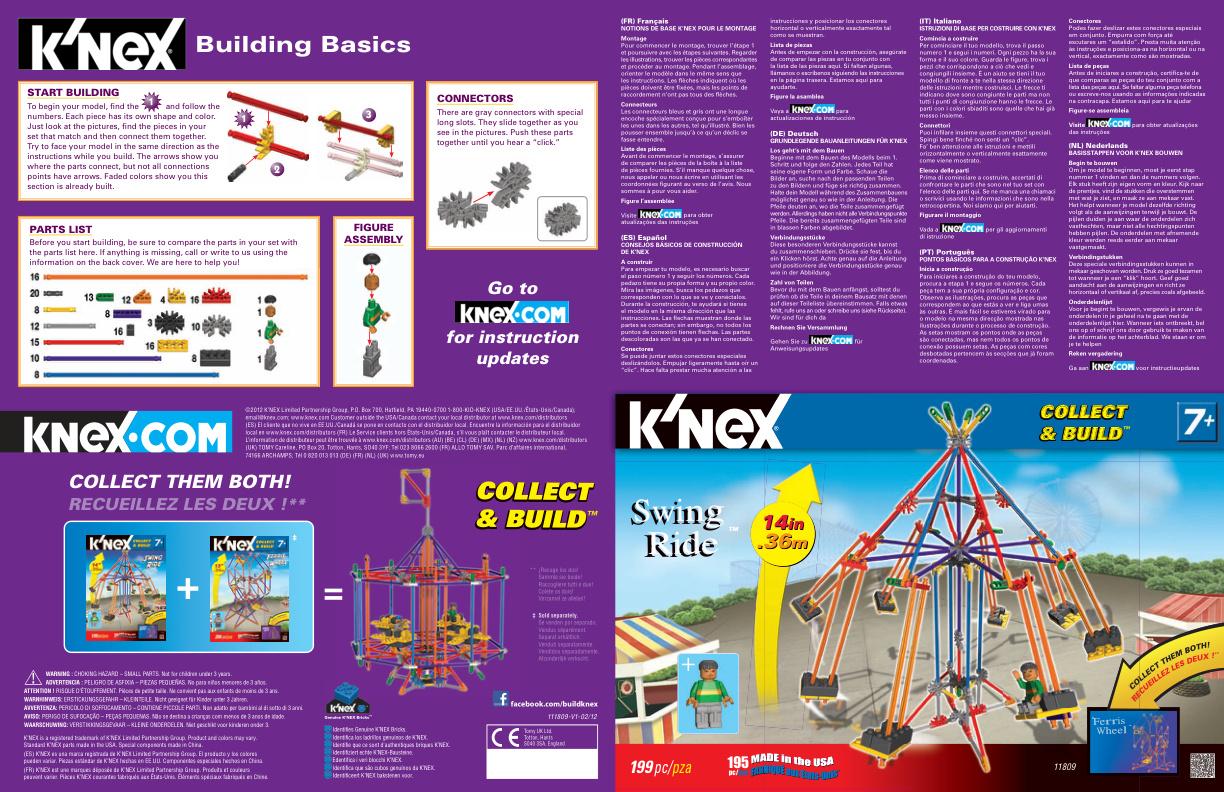 Swing Ride 11809 K'NEX manual