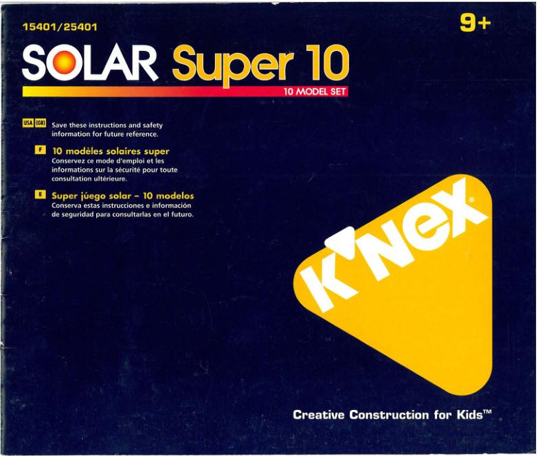 Solar Super 10 15401 K'NEX manual