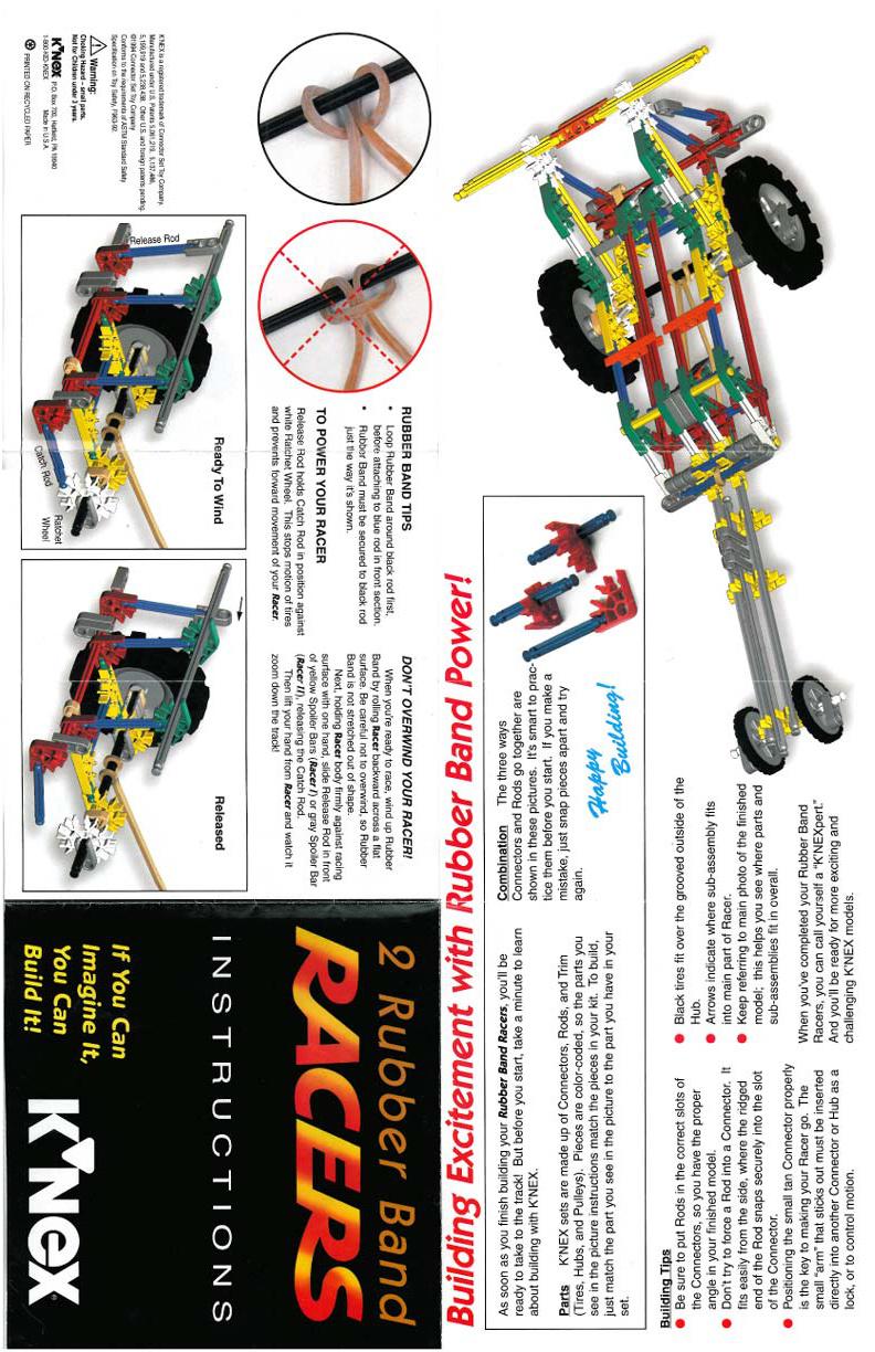 Rubber Band Racer 12002 K'NEX manual