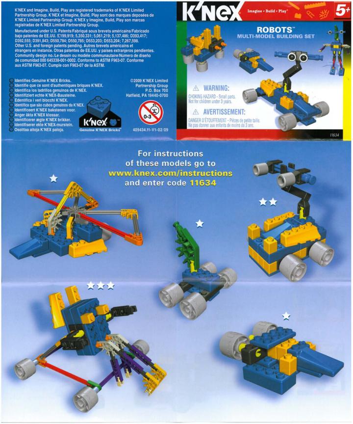 Robots 11634 K'NEX manual