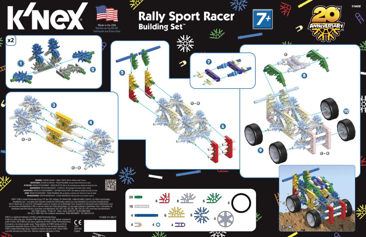 Rally Sport Racer 11406 K'NEX manual
