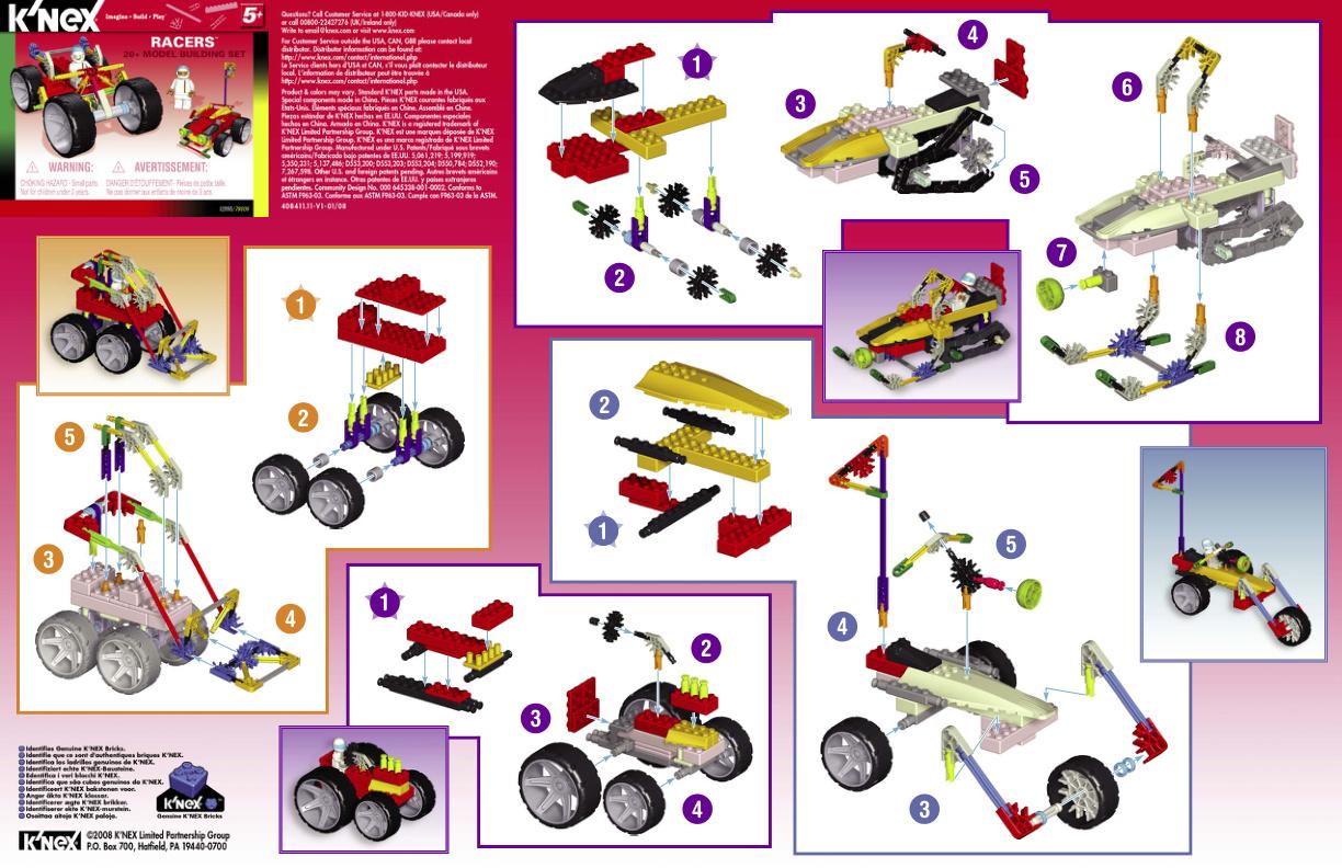 Racers 20 Models 12055 K'NEX manual