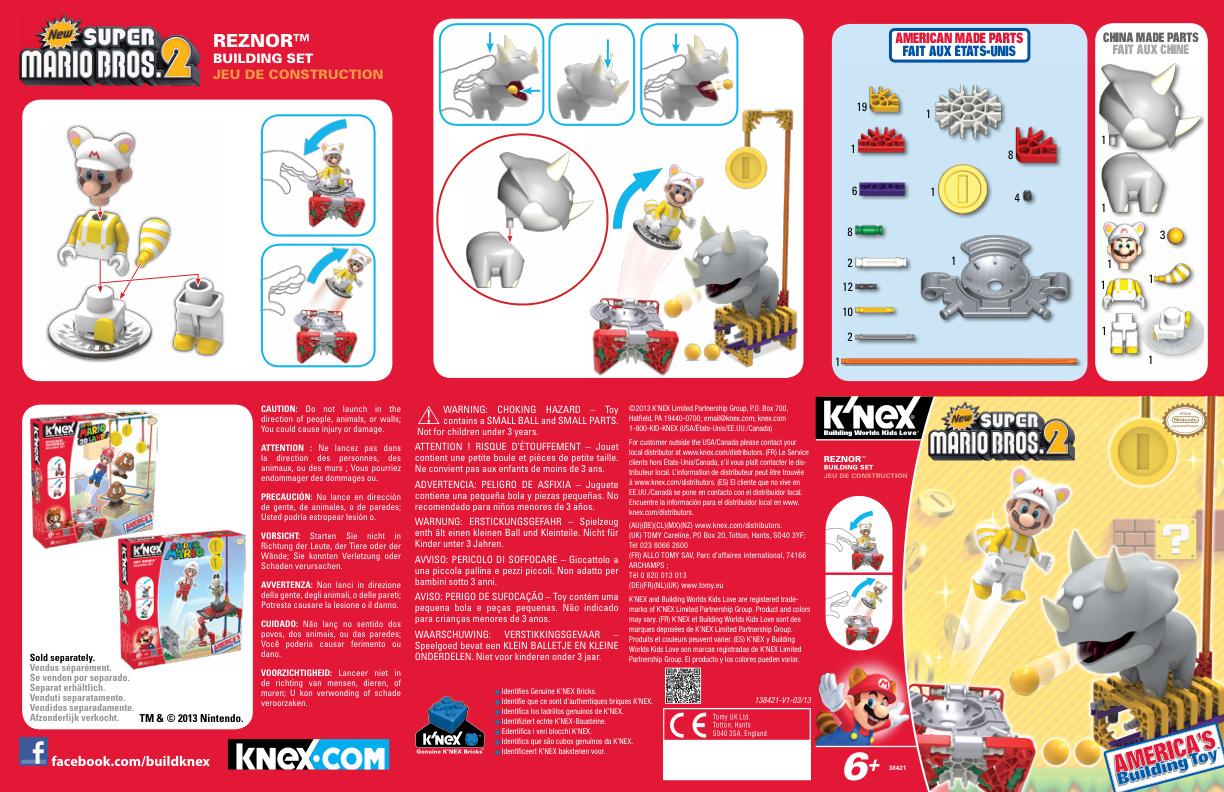 Nintendo Reznor 38421 K'NEX manual