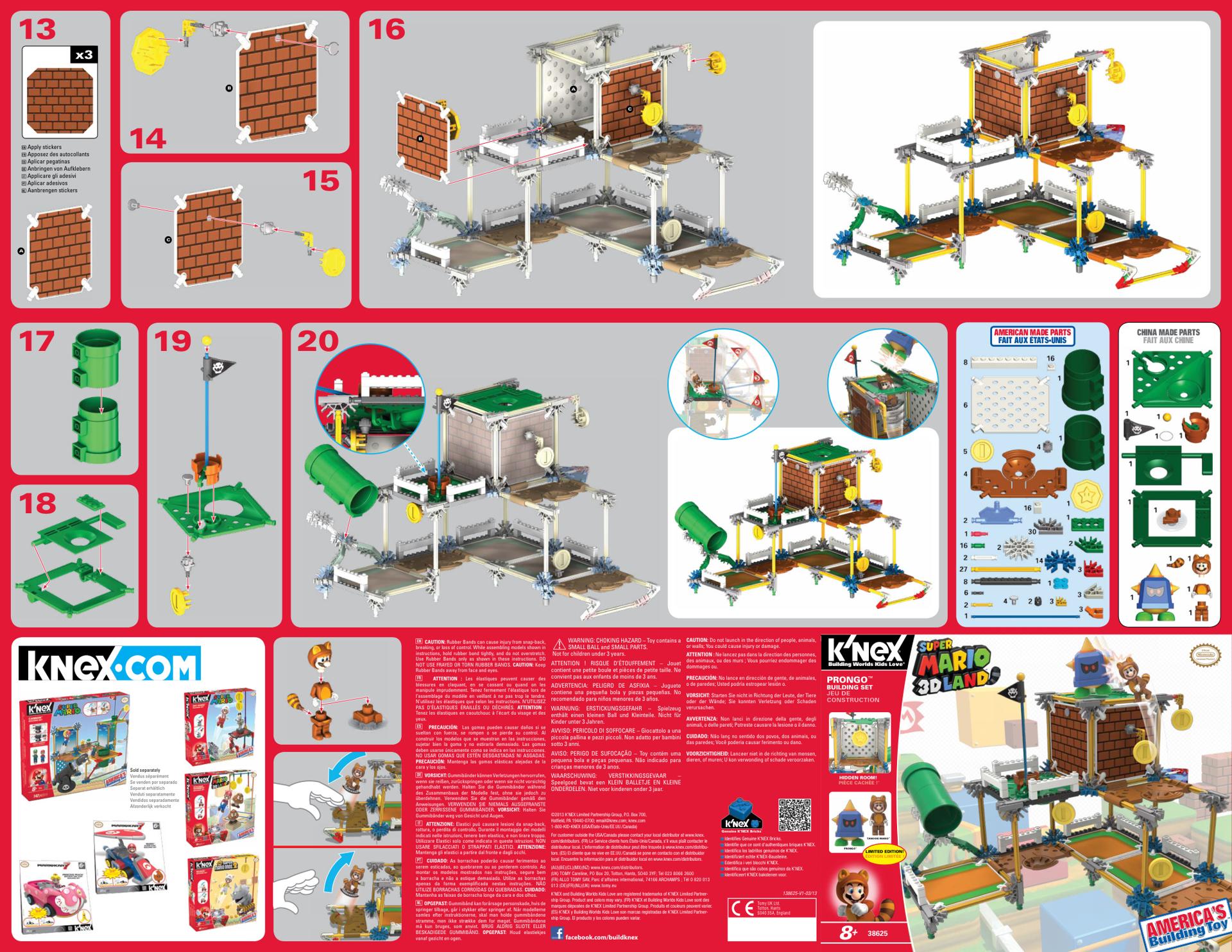 Nintendo Prongo 38625 K'NEX manual