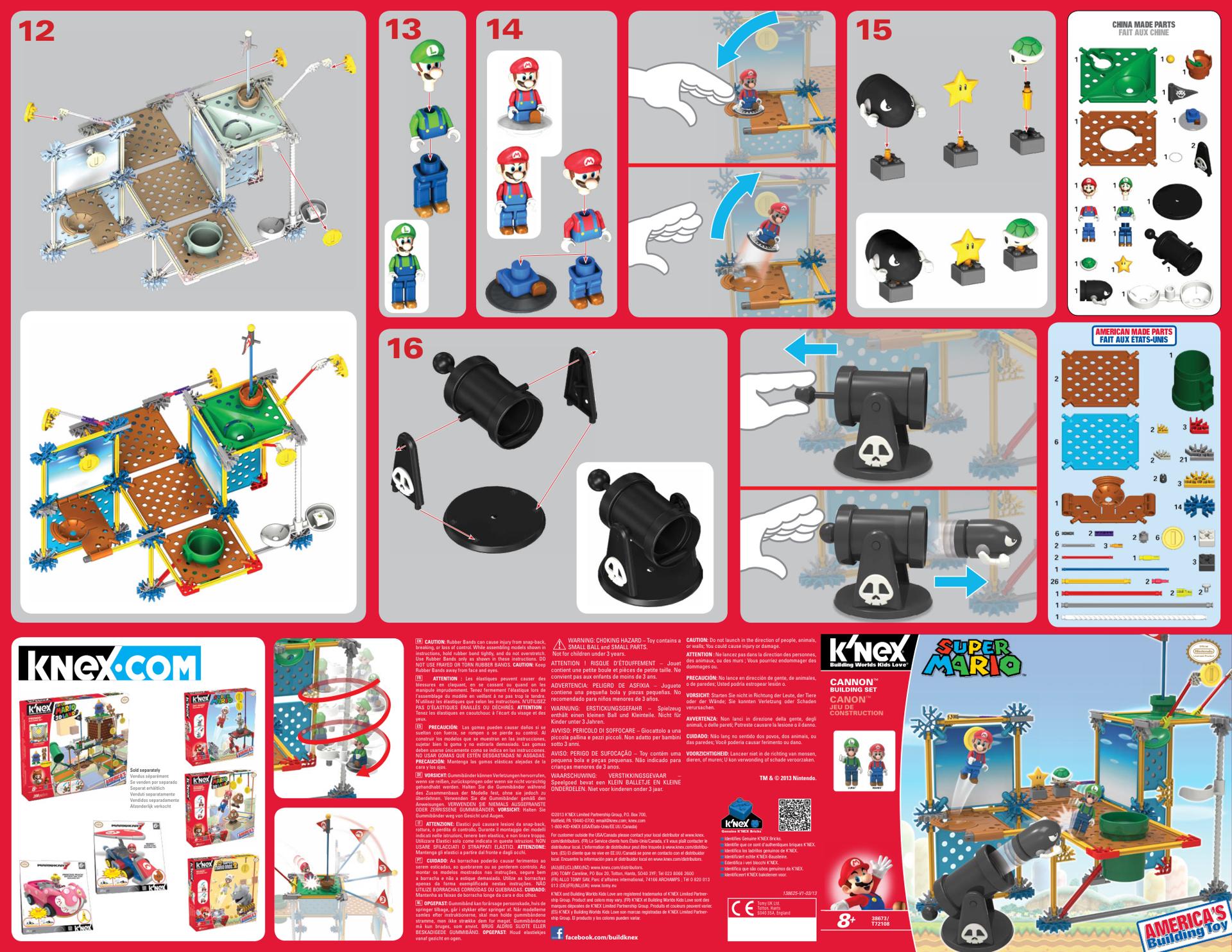 Nintendo Cannon 38673 K'NEX manual