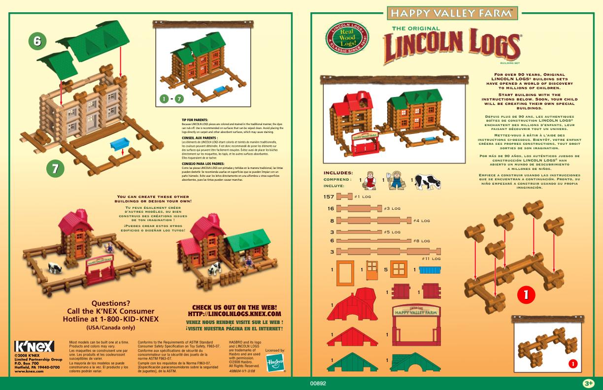 Happy Valley Farm 00892 K'NEX manual