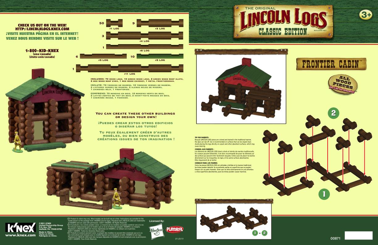 Frontier Cabin 00871 K'NEX manual