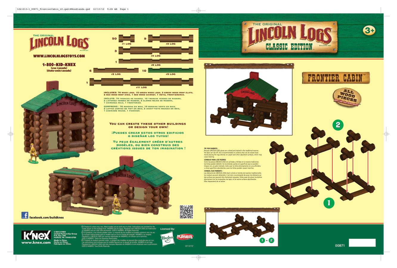 Frontier Cabin v2 00871 K'NEX manual