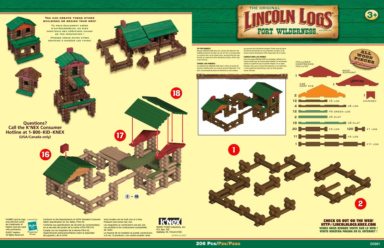 Fort Wilderness 00961 K'NEX manual