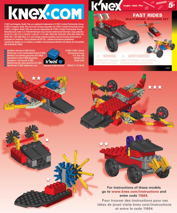 Fast 20Rides 11604 K'NEX manual