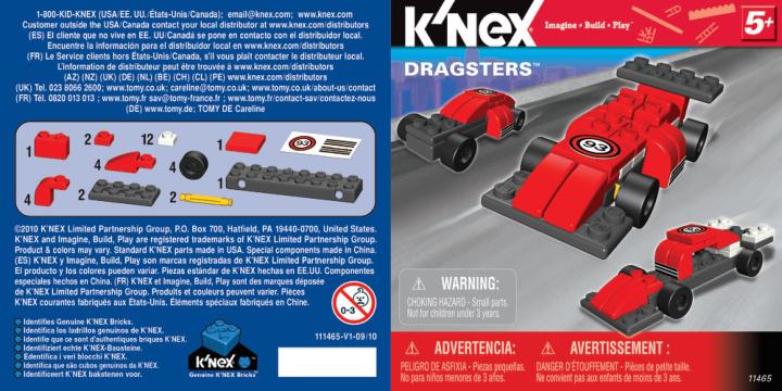 Dragsters 11465 K'NEX manual