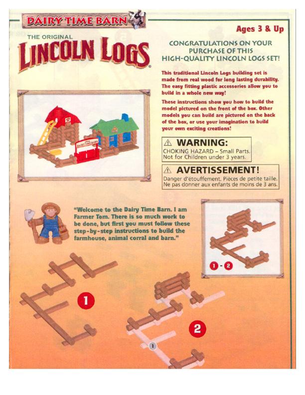 Dairy Time Barn 00924 K'NEX manual