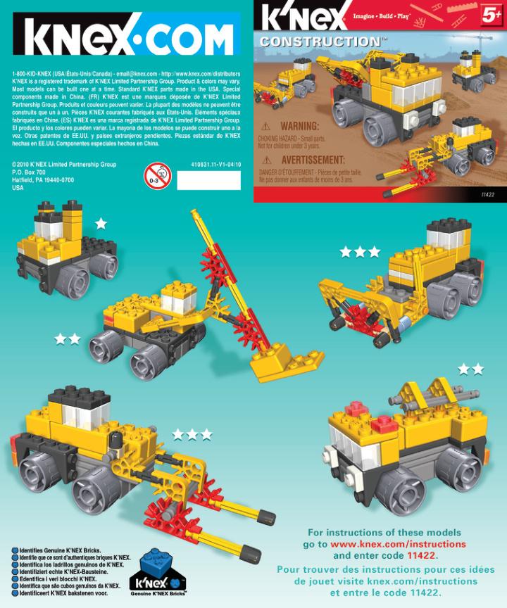 Construction 11422 K'NEX manual