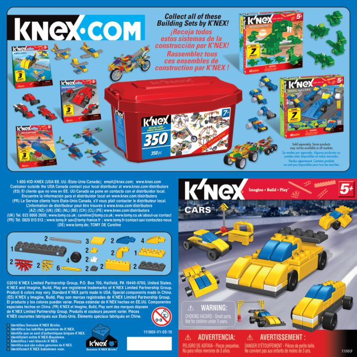 Cars 11869 K'NEX manual
