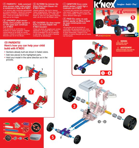 4X Speeder Red 10311 K'NEX manual