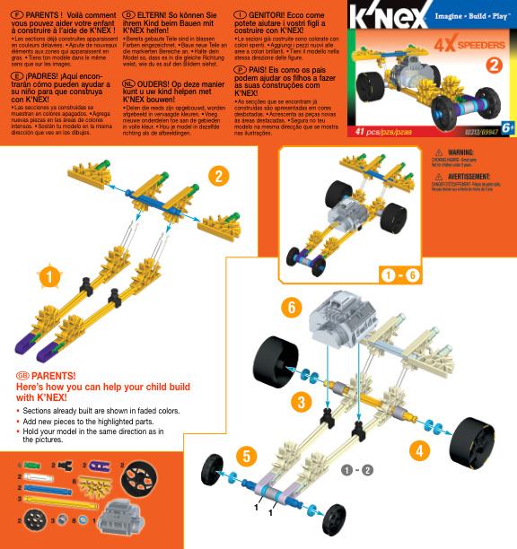 4X Speeder Yellow 10313 K'NEX manual