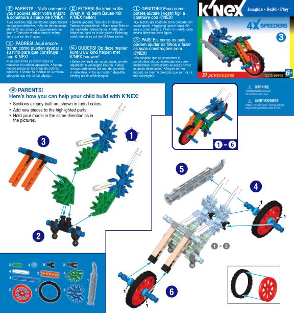 4X Speeder Blue 10315 K'NEX manual