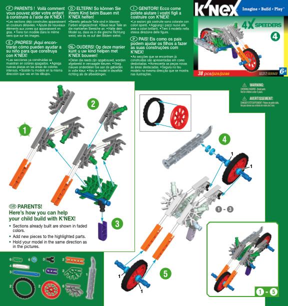 4X Speeder Green 10317 K'NEX manual