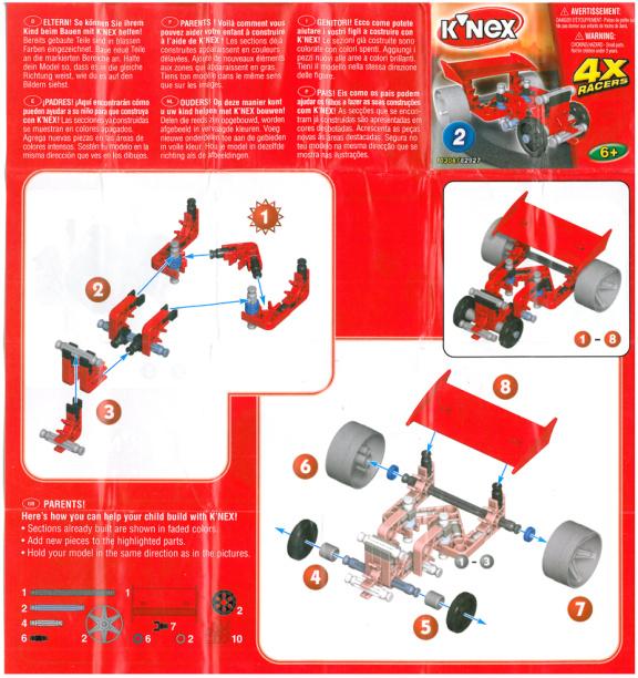 4X Racers Red 10306 K'NEX manual