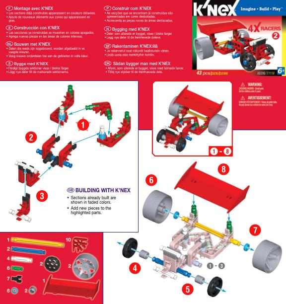 4X Racers Red 10316 K'NEX manual