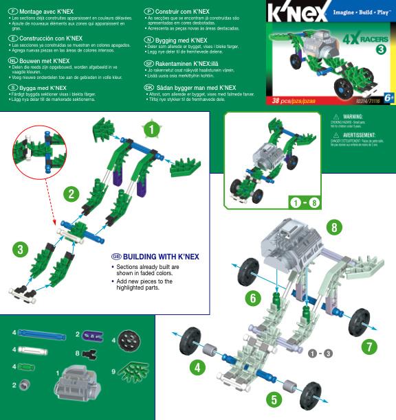 4X Racers Green 10314 K'NEX manual