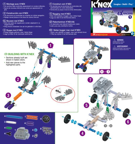 4X Racers Purple 10318 K'NEX manual