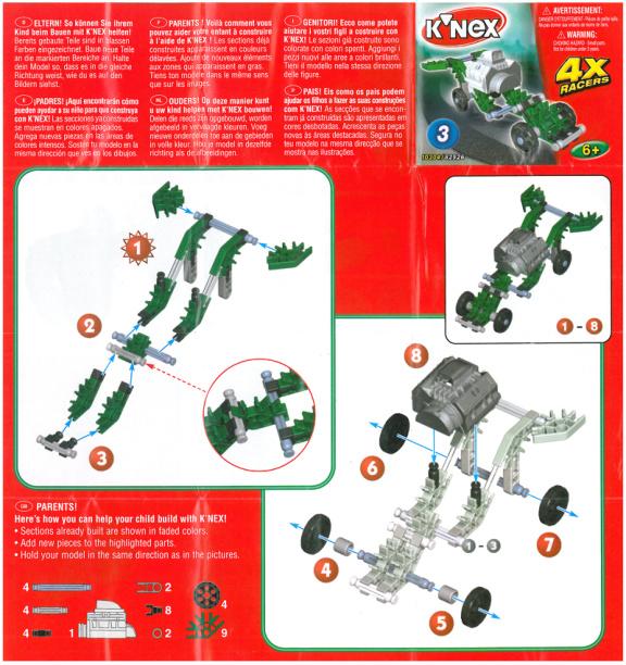 4X Racers Green 10304 K'NEX manual