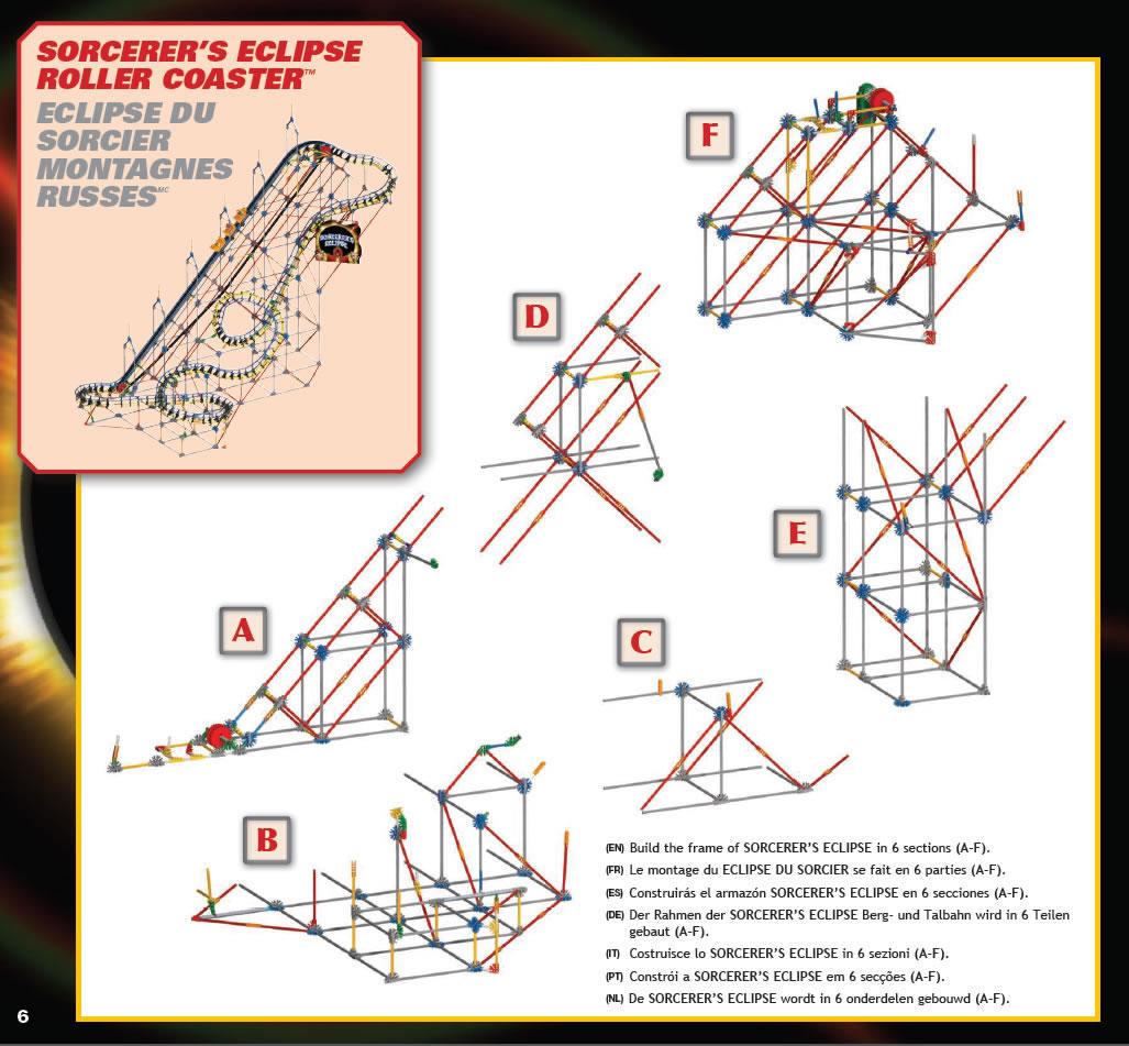 51463 Sorcerer's Eclipse Roller Coaster K'NEX manual